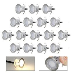 Riiai Recessed LED Deck Light Kits φ22mm Energy Saving 0.6W/pics Retrofit Fixture 2800-3200K War ...