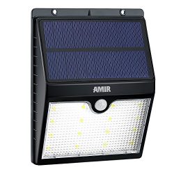 AMIR Solar Lights Outdoor, 16 LED Motion Sensor Wall Light, Waterproof Landscape Lighting, Wirel ...