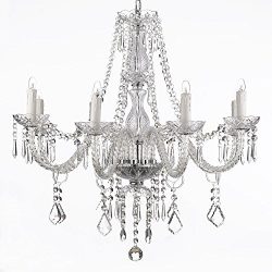 Saint Mossi Chandelier Modern K9 Crystal Raindrop Chandelier Lighting Flush mount LED Ceiling Li ...
