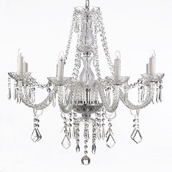 Saint Mossi Chandelier Modern K9 Crystal Raindrop Chandelier Lighting Flush mount LED Ceiling Li ...