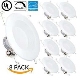 Sunco Lighting 8 PACK – 13W 5/6inch Dimmable LED Retrofit Recessed Lighting Fixture (=75W) ...