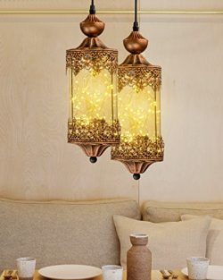 Electro_BP;SZBP1706 Retro European Style Metal and Glass LED Pendant Light Painted Finish