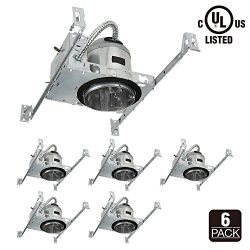 TORCHSTAR 4 Inch New Construction Recessed Housing, IC Rated Air Tight Ceiling Downlight Can wit ...