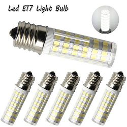 YuYi E17 LED Bulb Dimmable for Appliance, 5W ,110-120V, 50W Halogen Bulb Equivalent, Daylight 60 ...