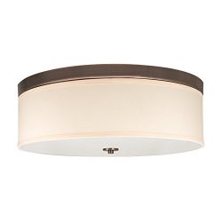 Revel Walker 15″ 3-Light Flush Mount Ceiling Light + Creme Shade, Oil-Rubbed Bronze Finish