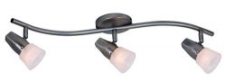 Catalina 19209-000 Brushed Pewter 3-Light Fixed Track Luminaire with S-Shaped Bar