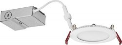 Lithonia Lighting WF4 LED 40K MW M6 10W Ultra Thin 4″ Dimmable LED Recessed Ceiling Light, ...