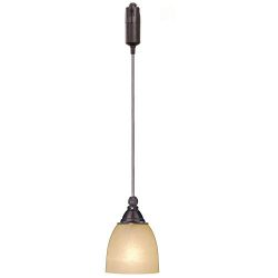 1-Light Antique Bronze Linear Track Lighting Pendant