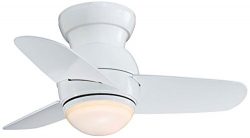Minka-Aire F510L-WH Spacesaver LED 26″ Ceiling Fan with Light and Wall Control, White
