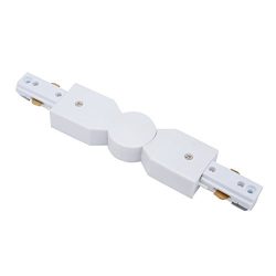 uxcell Track Connector 3-Wire Rotating Rail Joiner Light Mounted Fitting White