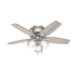 Hunter 42 in. Low Profile Ceiling Fan with LED Light in Brushed Nickel (Certified Refurbished)