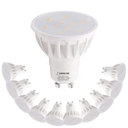 LOHAS GU10 LED Light Bulbs, 50 Watt Light Bulb Equivalent Recessed Lighting, LED 6W 3000K Soft W ...