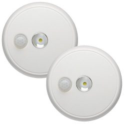 Mr. Beams MB982 Wireless Battery Operated Indoor/Outdoor Motion Sensing LED Ceiling Light, White ...