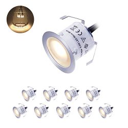 LED Deck Lights Kit 12V Low Voltage Waterproof IP67 Warm White Recessed Deck Lighting In Ground  ...