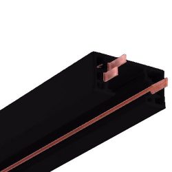 NICOR Lighting 8-Foot Track Rail Section, Black (10008BK)