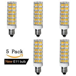 E11 LED Bulb Dimmable, Mini Candelabra Base,7W AC110V120V 130W, Warm White 3000K, E11 LED for Ch ...