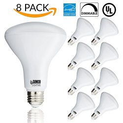 8 PACK – BR30 LED 11WATT (65W Equivalent), 3000K Warm White, DIMMABLE, Indoor/Outdoor Ligh ...