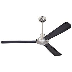 Westinghouse 7202000 Urban Gale Three-Blade Indoor Ceiling Fan with Black ABS Blades, 52″, ...