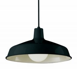 Trans Globe Lighting 1100 BK Indoor  Sherman 15.5″ Pendant, Black