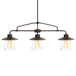 Best Choice Products Vintage Home 3-Light Jar Pendant Chandelier Hanging Light Fixture