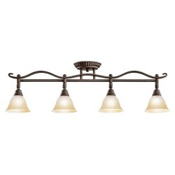 Kichler Lighting 7744DBK 4 Light Pomeroy Directional Rail Track Light, Distressed Black