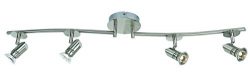 Catalina 19211-000 Four Light Fixed Track with Adjustable Arms in Brushed Nickel Finish