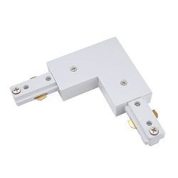 uxcell Track Connector 3-Wire Right Angle Rail Joiner Light Mounted Fitting White