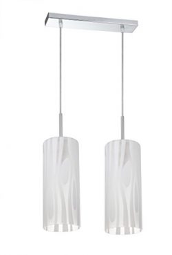 IN HOME 2-light ISLAND MINI-PENDANT MP08, Chrome Finish with Frosted Glass Shade, UL listed