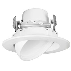 12 Watt 4″-Inch Rotatable 750 Lumens Maxxima LED Retrofit Downlight Gimbal Warm White 2700 ...