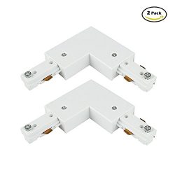 GALYGG LED Track Lighting Accessories,L Connector Parts,White Body,2-Pack