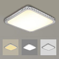 NATSEN 30W LED Ceiling lights, Modern ceiling light fixture,Flush mount ceiling light,Living Roo ...