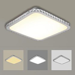 NATSEN 30W LED Ceiling lights, Modern ceiling light fixture,Flush mount ceiling light,Living Roo ...