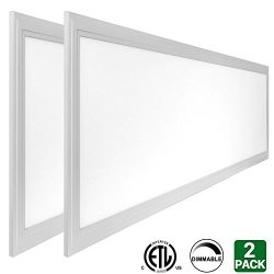 Hykolity 2ft x 4ft 50w LED Troffer Flat Panel Light Ultra Thin Commercial Drop Ceiling Edge-Lit  ...