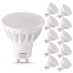 LOHAS GU10 LED Light Bulbs, 50 Watt Light Bulb Equivalent Recessed Lighting, LED 6W 3000K Soft W ...