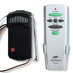 Ceiling Fan Remote Control and Receiver Complete Kit replace Hampton Bay UC7078T with Up down Li ...