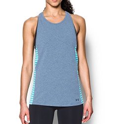 Under Armour Women’s Rest Day Tank, Midnight Navy Light/Island Blues, Large