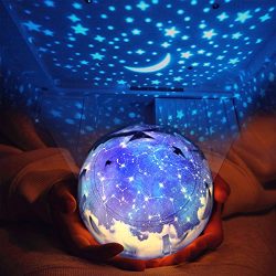 Star Night Light for Children, Universe Projection Lamp for Kids’ Bedroom, Romantic Rotati ...