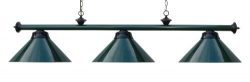 59″ Metal Pool Table Light Billiard Lamp Green Burgundy or Black for 7 or 8 ‘ Foot T ...