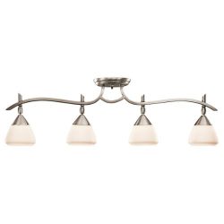 Kichler Lighting 7703AP 4-Light Olympia Halogen Directional Fixed Rail Light, Antique Pewter