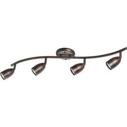 Progress Lighting P6163-174WB 4-Light Wavy Wall/Ceiling Mount Directional, Urban Bronze