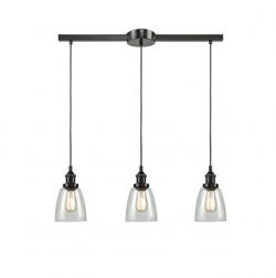 EUL Industrial Kitchen Island Lighting Glass Pendant Chandelier Lighting Fixture Oil Rubbed Bron ...