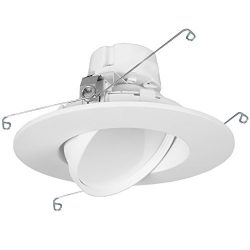 11 Watt 6″-Inch Rotatable 750 Lumens Maxxima LED Retrofit Downlight Gimbal Warm White 2700 ...