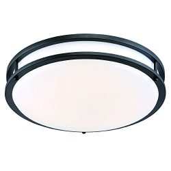 Designers Fountain EV1410L30-34 Modern 10 inch Oil Rubbed Bronze/White Low-Profile Led Ceiling Light