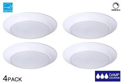 LIT-PaTH 7.5 Inch Mini LED Flush Mount Ceiling Light Fixture, 11.5W (75W Equivalent) , Dimmable, ...