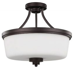 Canarm ISF286A03ORB 3 Light Jackson Semi Flush Semi Flush Ceiling Light, Oil Rubbed Bronze