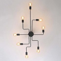 Industrial Semi Flush Mount Vintage Ceiling Chandelier Light Steampunk Pendant Lamp Spider Style