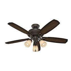 Hunter 52 in. Traditional Ceiling Fan in Onyx Bengal with LED Light Kit (Certified Refurbished)