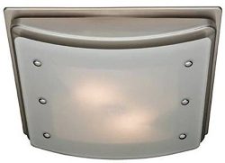 Hunter 90064 Ellipse Bathroom Ventilation Exhaust Fan with Light and Swirled Marble Glass (Bathr ...