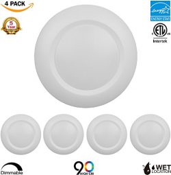 LED 5/6″ Inch Slim Cusp Disk Light with 4″ J-box AC Technology 15W= (100W Equivalent ...