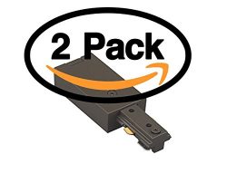 (2 Pack) Dark Bronze Live End Feed Track Light Connector WAC Lighting HLE-DB H TrackLight Fixtures